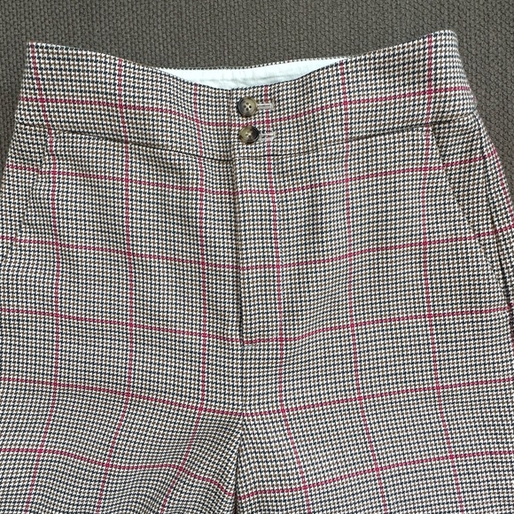 NWT J crew Frankie Rose plaid trousers size 0 - Picture 2 of 5